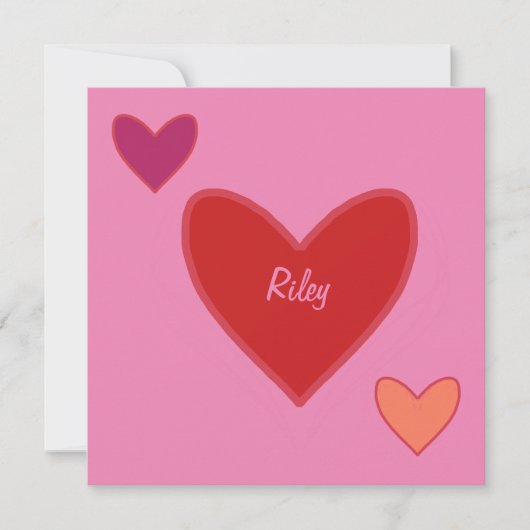 ハートかわいらしバレンタインデーのカード シーズンカード (正面)