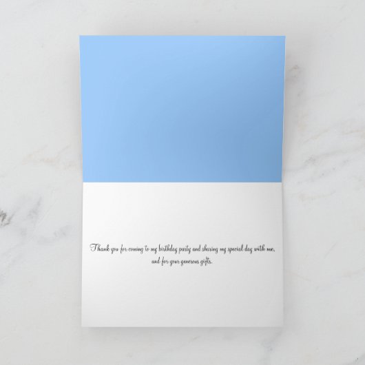 ハートかわいらし誕生日ありがとう カード (内部)