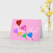 ハートかわいらし誕生日ありがとう カード (黄色い花)