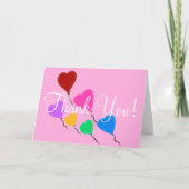 ハートかわいらし誕生日ありがとう カード (正面)