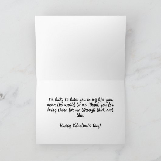 ハートがあなたを愛してるバレンタインデー シーズンカード (内部)