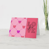 ハートがあなたを愛してるバレンタインデー シーズンカード (正面)