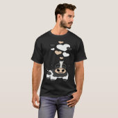 ハートがいっぱいのかわいいホルスタイン Tシャツ (正面フル)