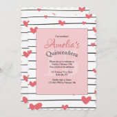 ハートがいっぱい クイーンセニョーラの招待状 招待状 (正面/裏面)