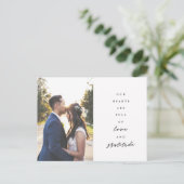 ハートがいっぱい 結婚式のお礼 ポストカード (スタンド正面)