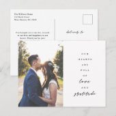 ハートがいっぱい 結婚式のお礼 ポストカード (正面/裏面)