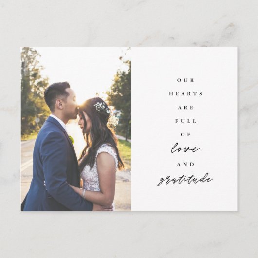 ハートがいっぱい 結婚式のお礼 ポストカード (正面)