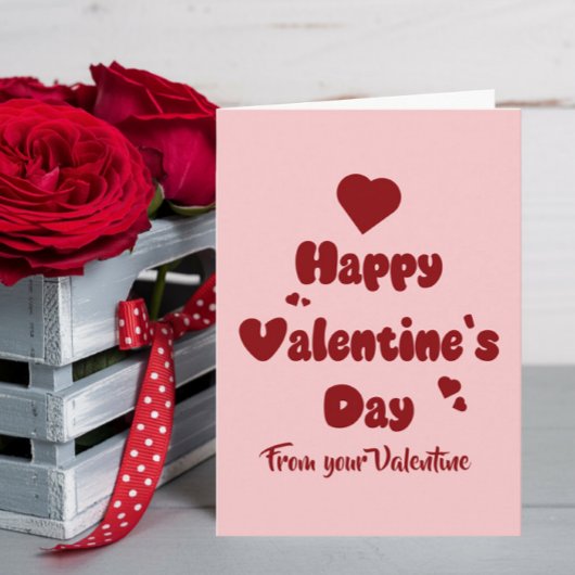 ハートがかわいいバレンタインデー シーズンカード