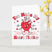 ハートがときめく循環器看護師バレンタイン カード (黄色い花)