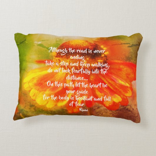 ハートがガイド《植物》百日草感動的引用文  アクセントクッション (裏面)