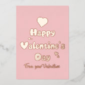 ハートがキュートなバレンタインデー 箔シーズンカード (正面)