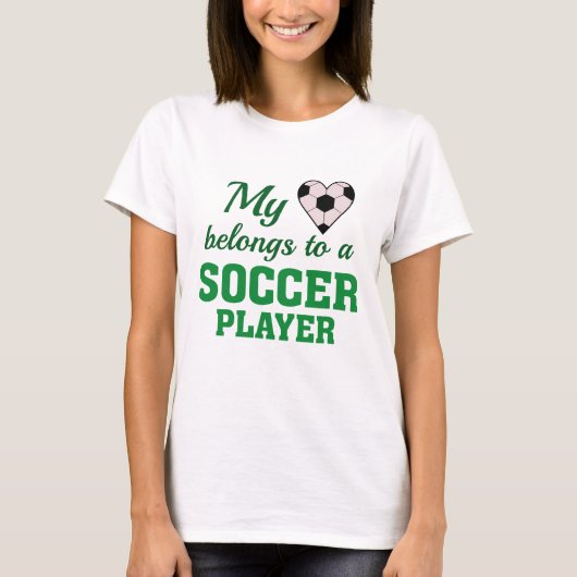 ハートがサッカー Tシャツ (正面)