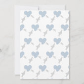 ハートがサメに赤ん坊のシャワー後に 招待状 (裏面)