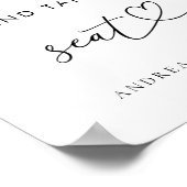 ハートがショットを取り、シートのサインを結婚取る ポスター (角)