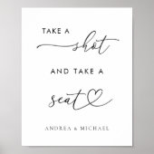 ハートがショットを取り、シートのサインを結婚取る ポスター (正面)