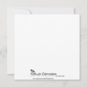 ハートがホワイトシルバーで絡み合った結婚式招待状 招待状 (裏面)