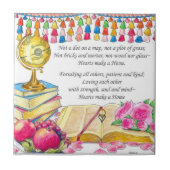 ハートがホームタイル/五徳/宝石箱を作る タイル (正面)