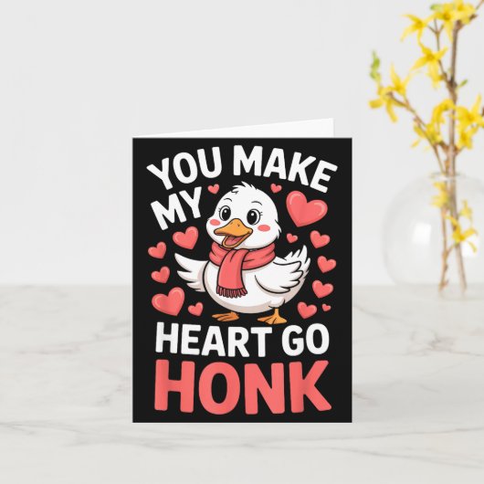 ハートがホonkするバレンタインのゴーセが面白すぎる カード (黄色い花)