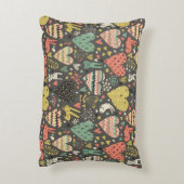 ハートが付いているかわいい愛バニーパターン アクセントクッション (裏面(縦))