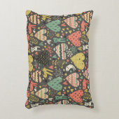 ハートが付いているかわいい愛バニーパターン アクセントクッション (正面(垂直))