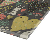 ハートが付いているかわいい愛バニーパターン カッティングボード (角)