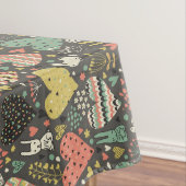 ハートが付いているかわいい愛バニーパターン テーブルクロス (インサイチュ)