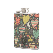 ハートが付いているかわいい愛バニーパターン フラスク (左)