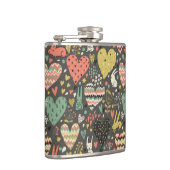 ハートが付いているかわいい愛バニーパターン フラスク (右)