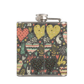 ハートが付いているかわいい愛バニーパターン フラスク (裏面)