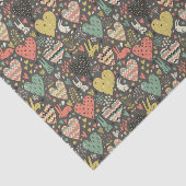 ハートが付いているかわいい愛バニーパターン 薄葉紙 (詳細)