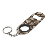 ハートが付いているアニマル・スキン キーホルダー栓抜き (正面アングル)