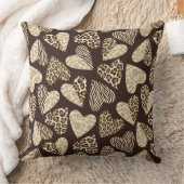 ハートが付いているアニマル・スキン クッション (ブランケット)