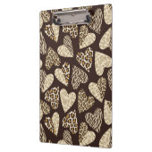 ハートが付いているアニマル・スキン クリップボード (左)