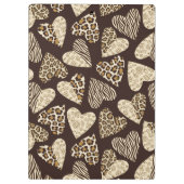 ハートが付いているアニマル・スキン クリップボード (裏面)