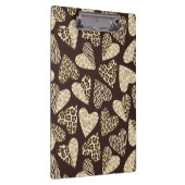 ハートが付いているアニマル・スキン クリップボード (右)