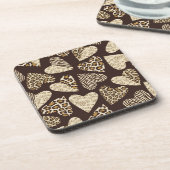 ハートが付いているアニマル・スキン コースター (左側)