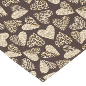 ハートが付いているアニマル・スキン ショートテーブルランナー (コーナー)