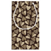 ハートが付いているアニマル・スキン スモールペーパーバッグ (裏面)