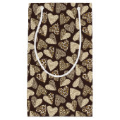 ハートが付いているアニマル・スキン スモールペーパーバッグ (正面)