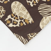 ハートが付いているアニマル・スキン フリースブランケット (角)