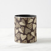 ハートが付いているアニマル・スキン マグカップ (中央)