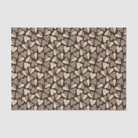 ハートが付いているアニマル・スキン 薄葉紙 (正面)