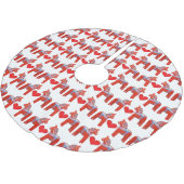 ハートが付いているスウェーデン人のDalaの馬パターン ブラッシュドポリエステルツリースカート (アングル)