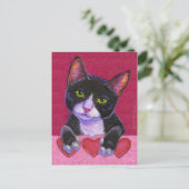 ハートが付いているバレンタインのタキシード シーズンポストカード (スタンド正面)