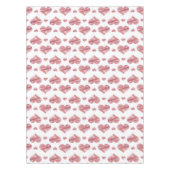 ハートが付いているバレンタインのパターン。 テーブルクロス (正面)