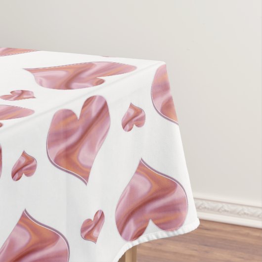 ハートが付いているバレンタインのパターン。 テーブルクロス (インサイチュ)
