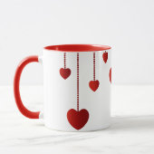 ハートが付いているバレンタインデーのマグ マグカップ (左)