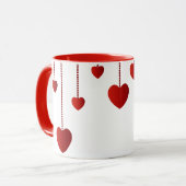 ハートが付いているバレンタインデーのマグ マグカップ (正面左)