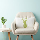 ハートが付いているヒップスターのシカの頭部 ランバークッション (椅子)