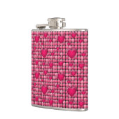 ハートが付いているピンクの山 フラスク (左)